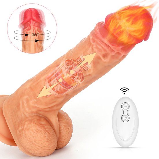 Hugo - Stotende dildo - Vibrerende dildo - Siliconen - Naturel