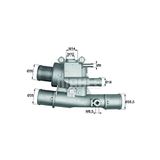 MAHLE Original TI 124 88 thermostaat, koelmiddel | Compatibel met: FIAT BRAVA, BRAVO I, MAREA, MAREA Weekend, PALIO Weekend, LANCIA DELTA II