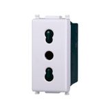 Elektronova Bypass-stopcontact 2P+T 10/16 A 250 V wit compatibel met Vimar Plana 2001