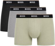 Boss HUGO BOSS Power boxer briefs (3-pack) - heren boxers normale lengte - licht olijfgroen - donkerblauw en grijs