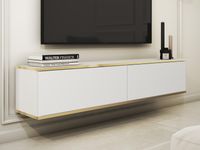 Mobistoxx Oroki Meuble tv-hifi 2 portes battantes blanc
