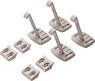 Merkloos / Sans marque BabyDan Veiligheidsgrendel voor kast - set van 8 stuks - gebroken wit