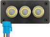ProRide Interrupteurs à pression métalliques ON-OFF 220V - 16mm - Panneau encastré triple - IP67 - Indicateur LED Jaune