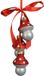 Kaemingk Boule décorative Amanite 3 pièces Rouge Blanc Verre