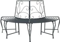 vidaXL Boom Bank Staal Zilvergrijs 80 x 89 x 37 cm