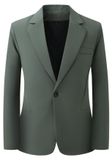 Blazer décontracté pour hommes - Coupe droite - Vert