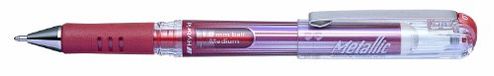 Pentel K230-MEO Hybrid Gel Metallic Grip DX Rollerball Pen met gepigmenteerde inkt, 12-He-pakket, Brons