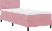 vidaXL Boxspring bed met matras Roze 80 x 200 cm Fluweel