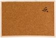 Cosy & Trendy Prikbord van kurk - houten rand - 58 x 39 cm - school/kantoor/keuken -