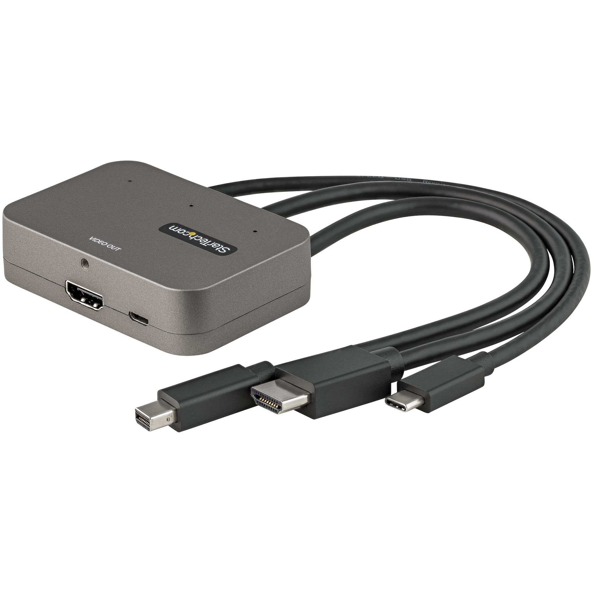 StarTech.com 3-in-1 USB-C naar HDMI Adapter - 4K 60Hz - HDMI, Mini DisplayPort naar HDMI Converter
