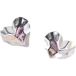 24 Couleurs Boucles d'oreilles puces en forme de cœur femme