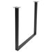Wagner meubelpoot/tafelpoot/meubelvoet design U-frame - Ø 50 x 720 x 700 mm, incl. twee schroefplaten 90 x 90 mm, industrieel staal zwart - 12501301