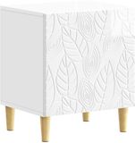 vidaXL Nachtkastje Hoogglans Wit 43 x 34,5 x 50 cm Bewerkt hout
