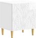 vidaXL Table de chevet Blanc laqué 43 x 34,5 x 50 cm Bois transformé