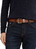 Tom Tailor TTTOM leren riem met vierkante gesp - Maat 110 - light brown uni