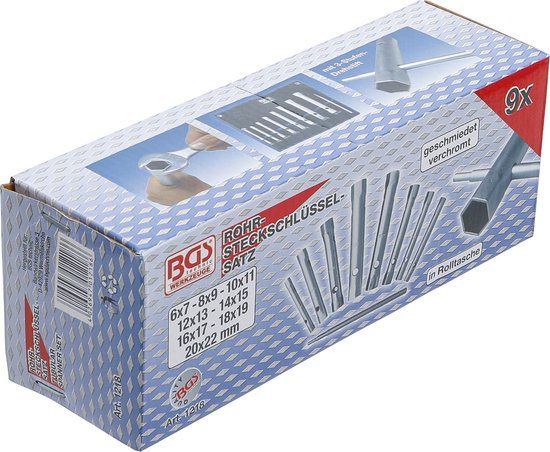 BGS technic Pijpsleutelset | 6-22 mm | 8-delig | 1218