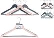 Merkloos Kledinghanger hout set 3 stuks assorti kleur