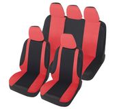 Auto Lupex Auto Accessori - Universele autostoelhoezen LS10 | Kleur Rood | Set voor en achter | Polyester | Geen SUV