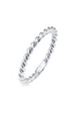 Nenalina Ring Dames Crêpe Basic Gedraaid 925 Sterling Zilver