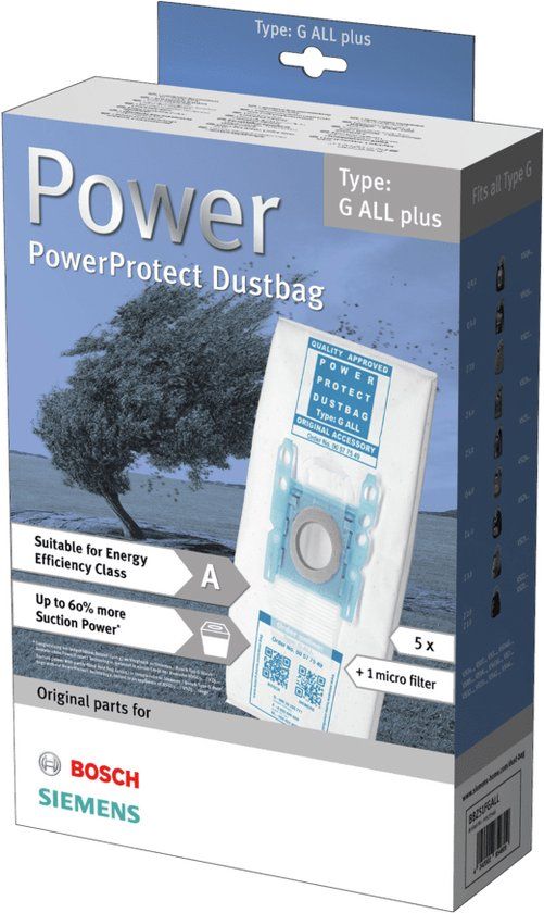 Bosch Power Protect Stofzuigerzakken - 5 stuks - Synthetisch