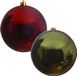 Decoris Kaemingk B.V. Kerstversieringen set van 6x grote kunststof kerstballen rood en groen 14 cm glans