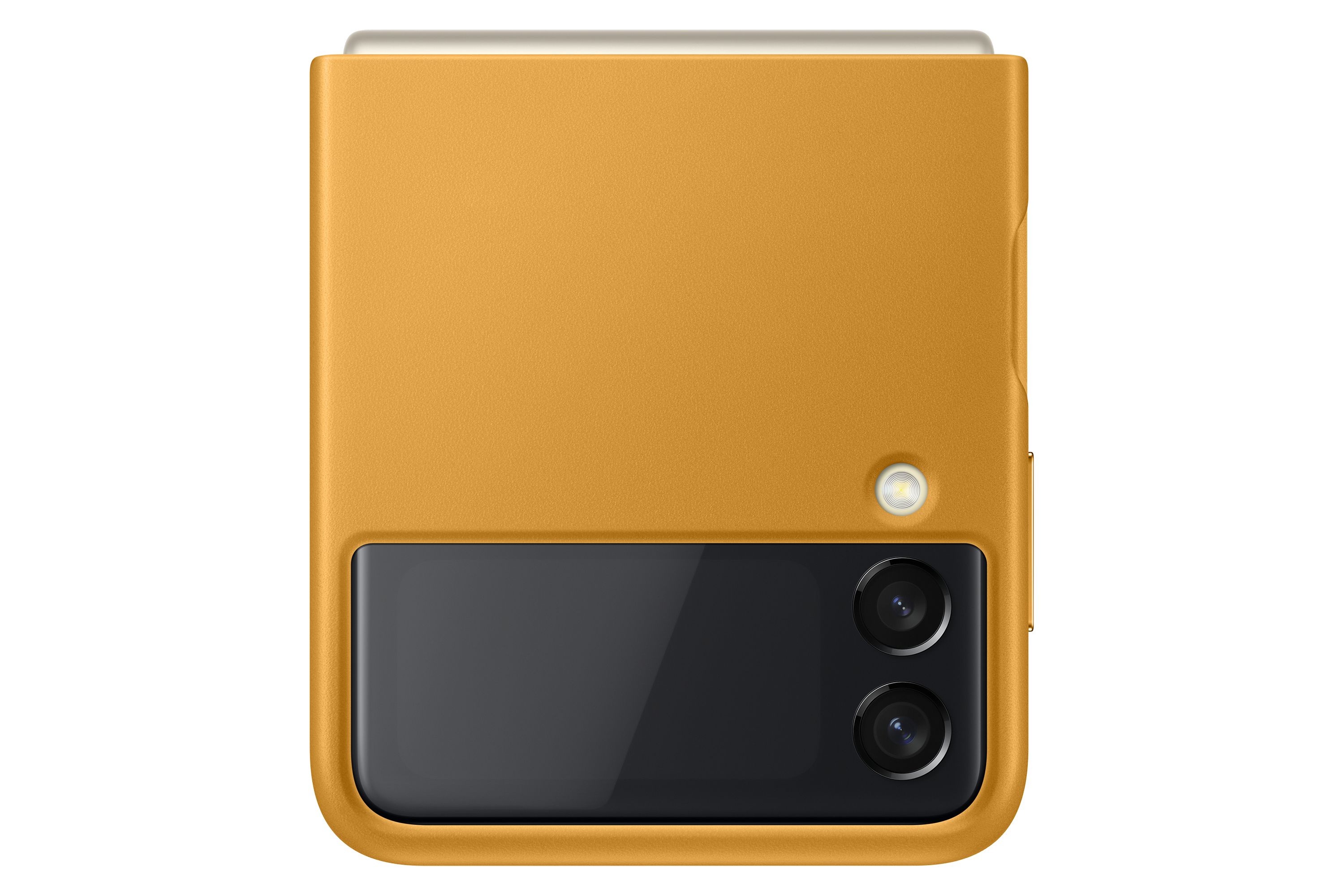 Samsung EF-VF711 Lederen Hoesje voor Samsung Galaxy Z Flip3 5G - Mustard