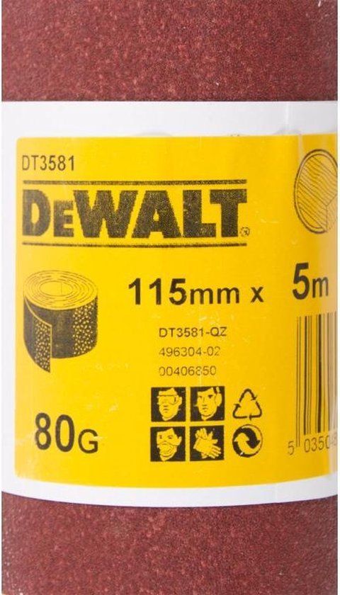 DEWALT Schuurpapierrol 115 mm K80 5m DT3581-QZ
