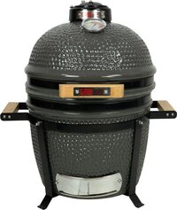 Grill Guru Original Compact Basic barbecue (15 inch) houtskool barbecue / zwart, grijs / keramiek / rond