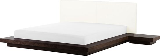 ZEN - Futon tweepersoonsbed - Donkere houtkleur - 180 x 200 cm - MDF