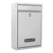 Rottner T02943 Brievenbus Zilver Wandbrievenbus Staal