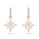 Swarovski Swarovski Symbolic Oorhangers, Ster, Wit, Roségoudkleurige toplaag