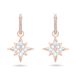 Swarovski Swarovski Symbolic Oorhangers, Ster, Wit, Roségoudkleurige toplaag