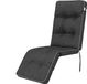 Pillowprim coussin pour chaise de jardin Ilona - 160×50 cm, résistant aux UV, pour fauteuil avec tabouret, noir