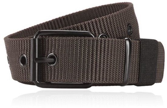 LGT JWLS Gepereforeerde Canvas Riem in Coffee - Heren - 110cm