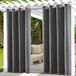 Omgoods - Rideaux d'extérieur - Set de 2, Résistant aux intempéries, 132 x 215 cm, Gris