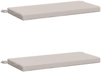 vidaXL Bankkussens SOEST 2 st 100% Polyester Wit 80 x 40 x 5 cm