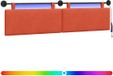 vidaXL Hangend hoofdbord Rood-oranje Corduroy stof