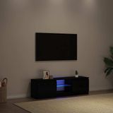 Prolenta Maison Exclusive - Meuble TV avec éclairage LED, aspect chêne noir, 120 x 30 x 36 cm