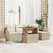 Maison Exclusive - Ensemble de jardin 6 places, beige, en polyrotin