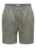 ONLY&SONS - ONSLAURENCE LINEN BLEND SHORTS NOOS - Heren - Bermuda shorts - L - Castor Gray