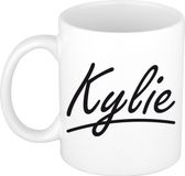 Bellatio Decorations Kylie Naam koffiemok - wit