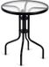 Janshop Ronde Balkontafel 60 x 71 cm Zwart Aluminium en Acacia Hout