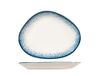 H&H Jupiter bord ovaal van porselein, 30 cm, modern design, elegant, voor het serveren van gerechten, blauw