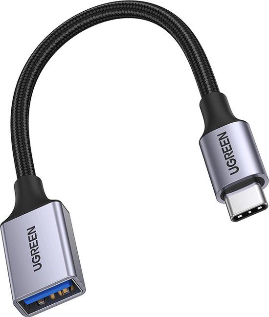 Ugreen USB-C Male naar USB-C Male OTG-kabel - 0.15m - Zwart