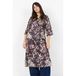 Wasabiconcept midi jurk Plus Size met print - bruin