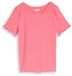 Tom Tailor T-shirt met ribbelstructuur - Maat L - soft fuchsia pink