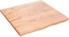 vidaXL - Wastafelblad - 60x60x2 cm - Massief Eikenhout - Lichtbruin
