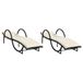 vidaXL Ligbedden 2 st met kussens poly rattan zwart