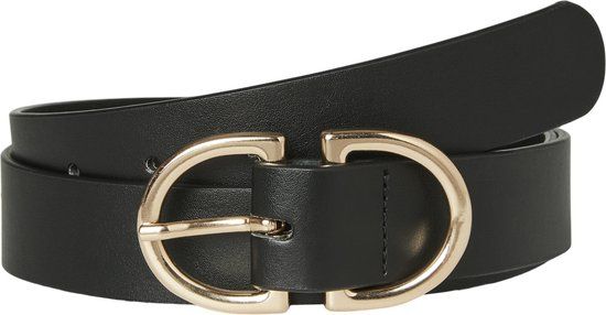 Vero Moda VMSARA Coated Belt Noos - Black/Gold - Women's Belt - 95 cm - Gold Hardware - 2023