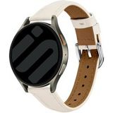 Strap-it Samsung Bracelet cuir 'réglage fin' Samsung Galaxy Watch 6 - 44mm (beige clair)